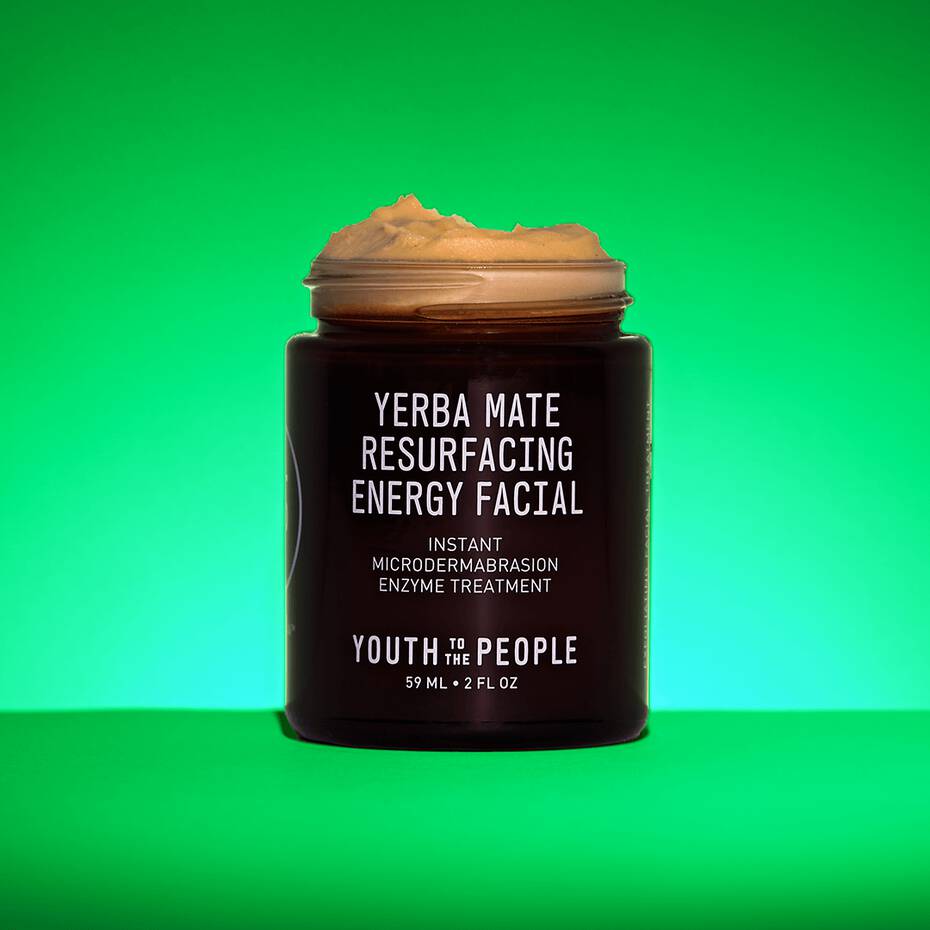 Youth To The People Yerba Mate Resurfacing + Exfoliating Energy Facial with Enzymes + Niacinamide